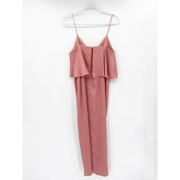 Shona Joy Rose Pink Luxe Frill Tulip Hem Maxi Dress Size 6 - Picture 6 of 10